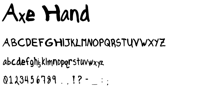 Axe Hand font